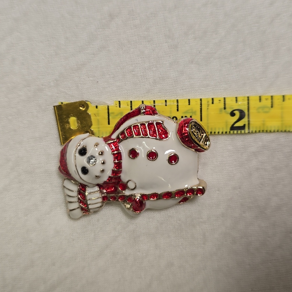 Snowman Brooch - Picture 3 of 3